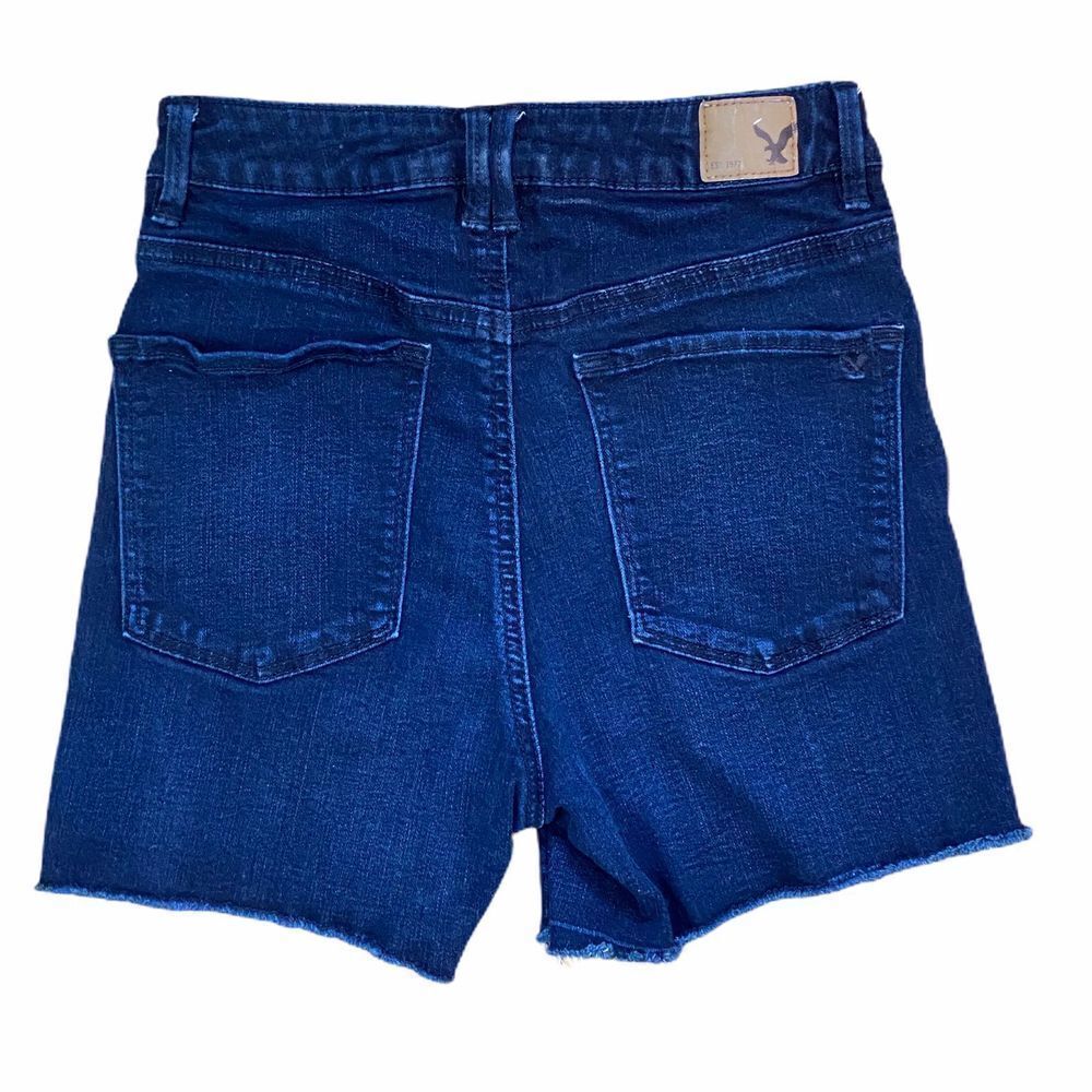 AEO High Waist Raw Hem Super Stretch Shorts